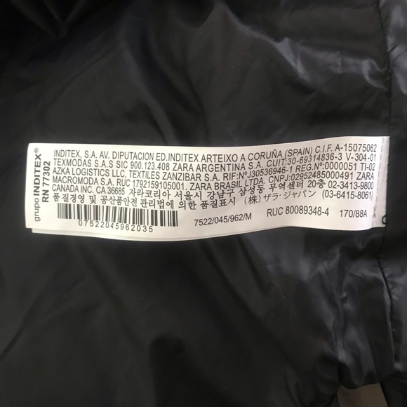 Zara HOODED QUILTED JACKET Dark Khaki M - Picture 10 of 15